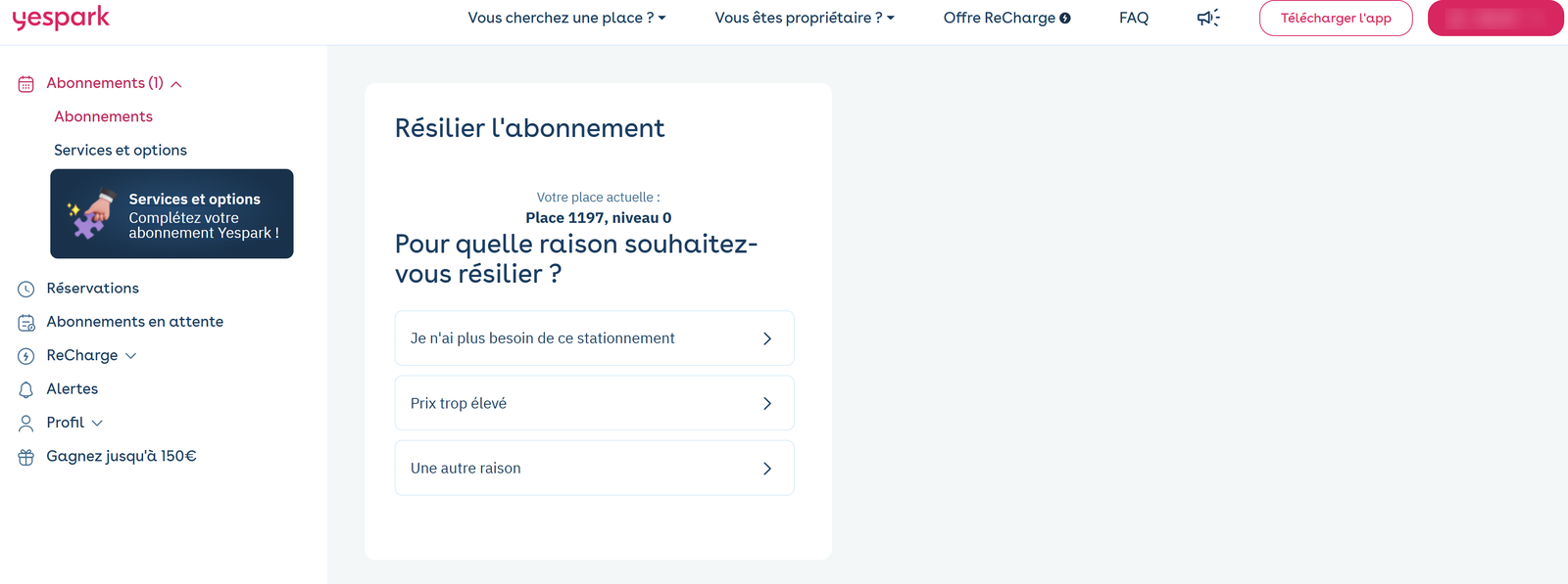Cancel subscription page on the website: current spot and the reasons to choose from